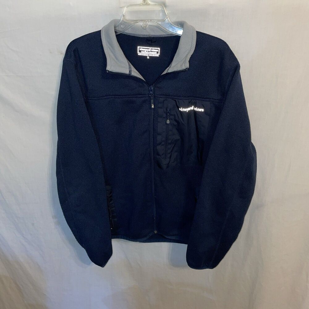 Vineyard Vines Men’s Activewear Jacket Size Large Navy Blue Outdoors Comfort